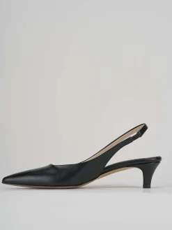 Décolleté e slingback tacco 3cm pelle nero