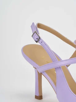 Décolleté e slingback tacco 7cm pelle rosa