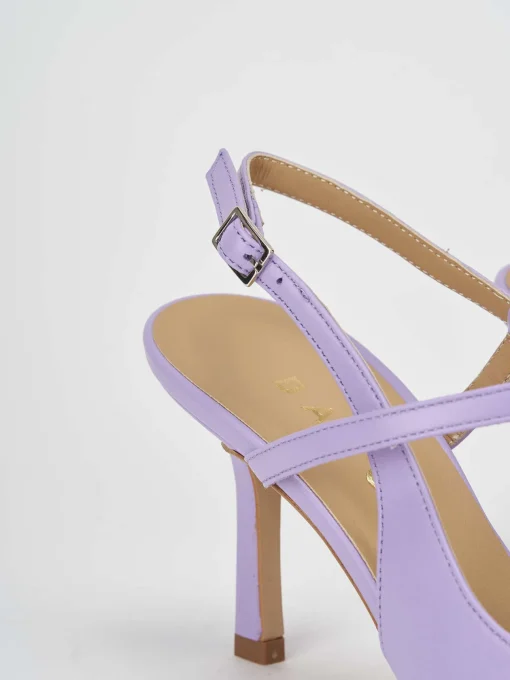 Décolleté e slingback tacco 7cm pelle rosa
