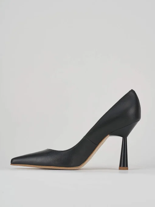 Décolleté e slingback tacco 9cm pelle nero