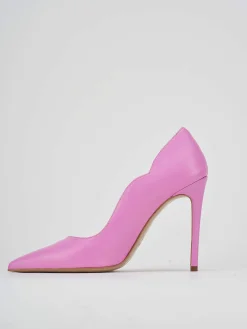 Décolleté e slingback tacco 10cm pelle rosa
