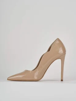 Décolleté e slingback tacco 10cm vernice rosa