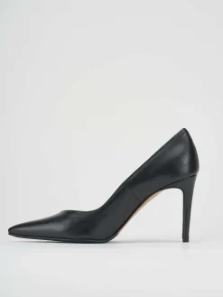 Décolleté e slingback tacco 8cm pelle nero