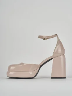Décolleté e slingback tacco 11cm vernice rosa