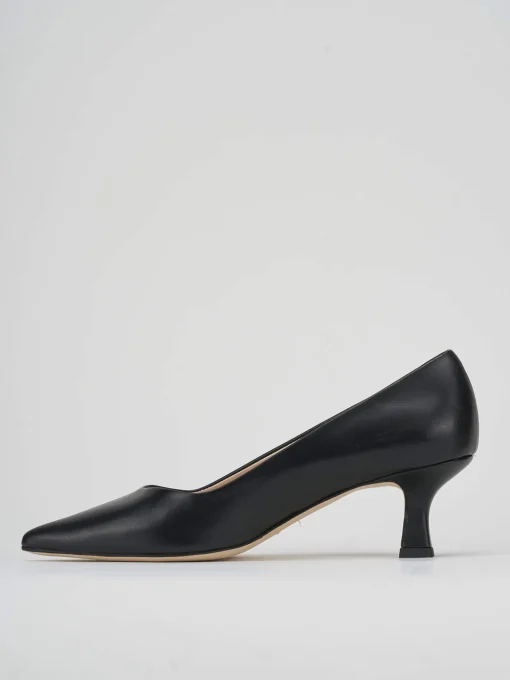 Décolleté e slingback tacco 5cm pelle nero