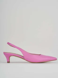 Décolleté e slingback tacco 3cm pelle rosa