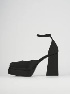Décolleté e slingback tacco 11cm raso nero