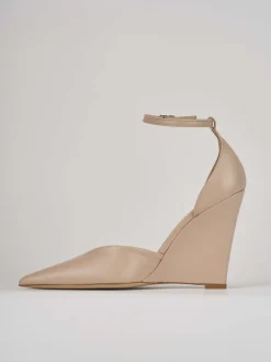 Décolleté e slingback tacco 11cm pelle rosa