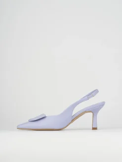 Décolleté e slingback tacco 7cm pelle rosa