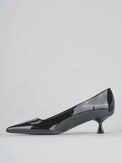 Décolleté e slingback tacco 5cm vernice nero