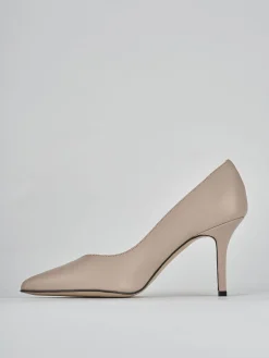 Décolleté e slingback tacco 7cm pelle rosa