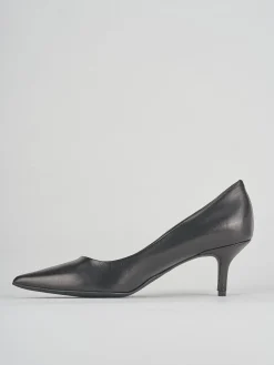 Décolleté e slingback tacco 7cm pelle nero