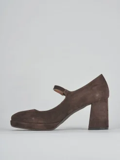 Décolleté e slingback tacco 8cm camoscio testa