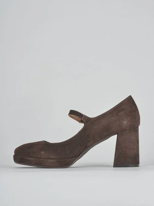 Décolleté e slingback tacco 8cm camoscio testa