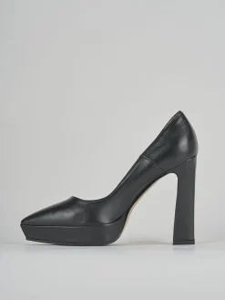 Décolleté e slingback tacco 11cm pelle nero