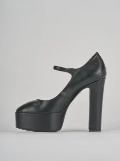 Décolleté e slingback tacco 13cm pelle nero