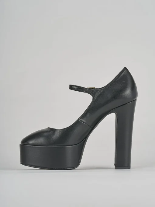 Décolleté e slingback tacco 13cm pelle nero