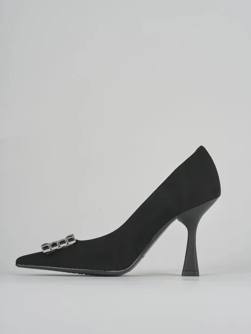 Décolleté e slingback tacco 9cm camoscio nero