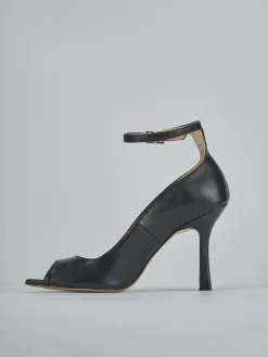 Décolleté e slingback tacco 9cm pelle nero