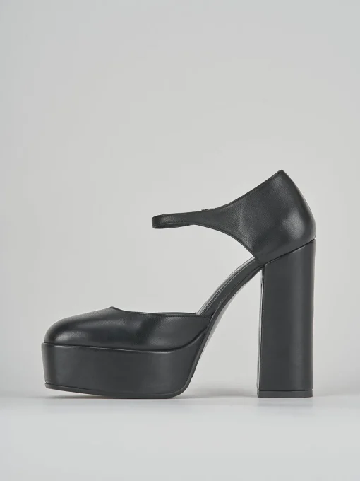 Décolleté e slingback tacco 13cm pelle nero