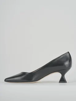 Décolleté e slingback tacco 5cm pelle nero