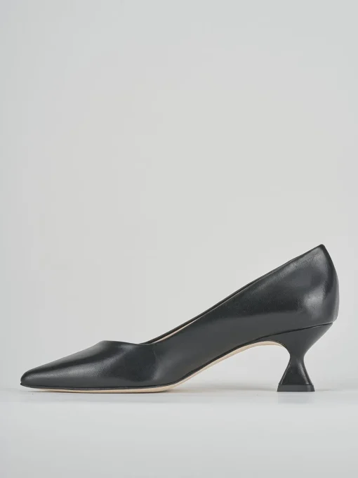 Décolleté e slingback tacco 5cm pelle nero