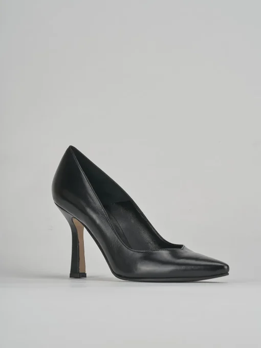 Décolleté e slingback tacco 10cm pelle nero