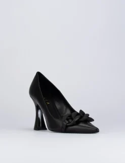 Décolleté e slingback tacco 9cm pelle nero