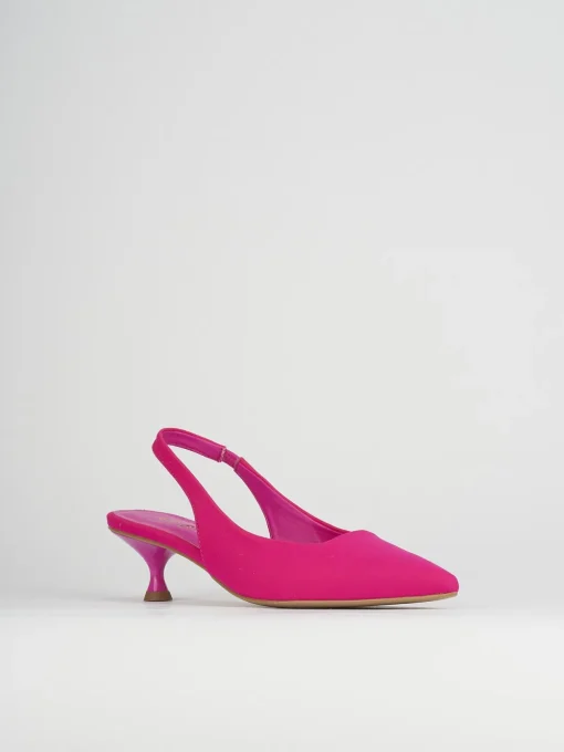 Décolleté e slingback tacco 5cm licra rosa