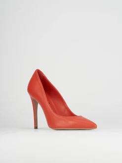 Décolleté e slingback tacco 10cm pelle arancio