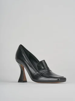 Décolleté e slingback tacco 9cm pelle nero