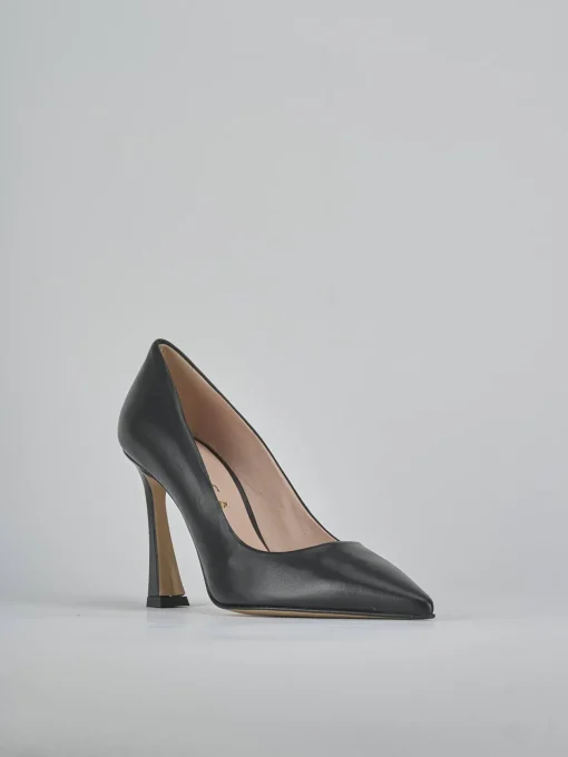 Décolleté e slingback tacco 9cm pelle nero