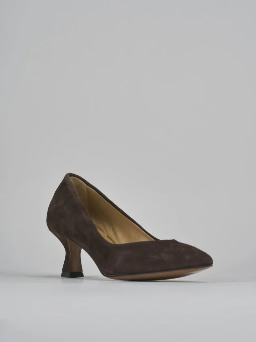 Décolleté e slingback tacco 5cm camoscio testa