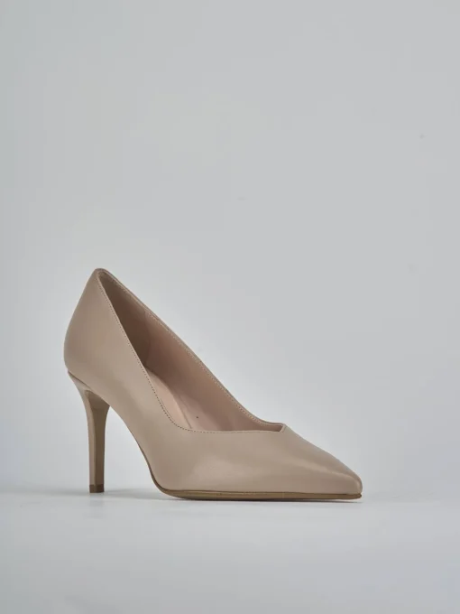 Décolleté e slingback tacco 7cm pelle rosa