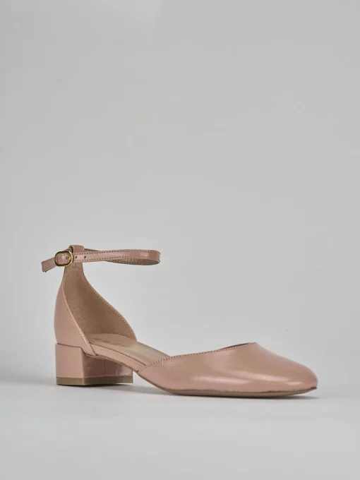 Décolleté e slingback tacco 3cm vernice rosa