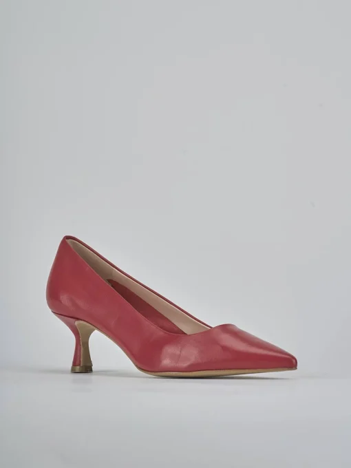 Décolleté e slingback tacco 5cm pelle rosso