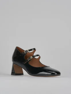 Décolleté e slingback tacco 5cm pelle nero