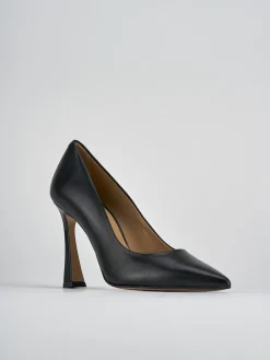 Décolleté e slingback tacco 9cm pelle nero