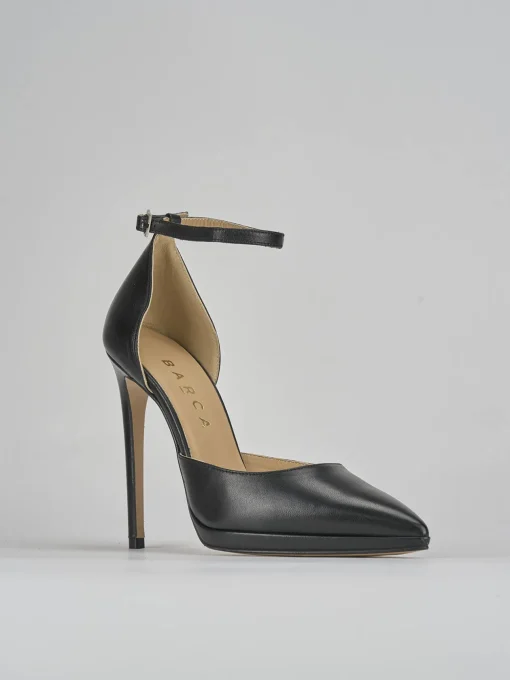 Décolleté e slingback tacco 11cm pelle nero