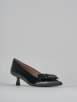 Décolleté e slingback tacco 5cm pelle nero