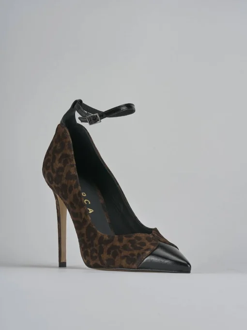 Décolleté e slingback tacco 11cm pelle nero