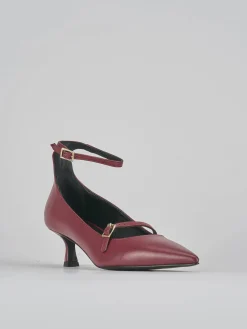 Décolleté e slingback tacco 3cm pelle bordo'