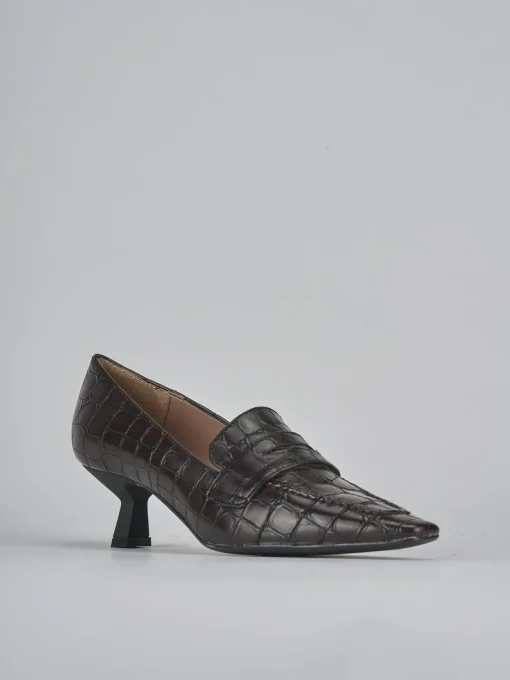 Décolleté e slingback tacco 5cm cocco testa