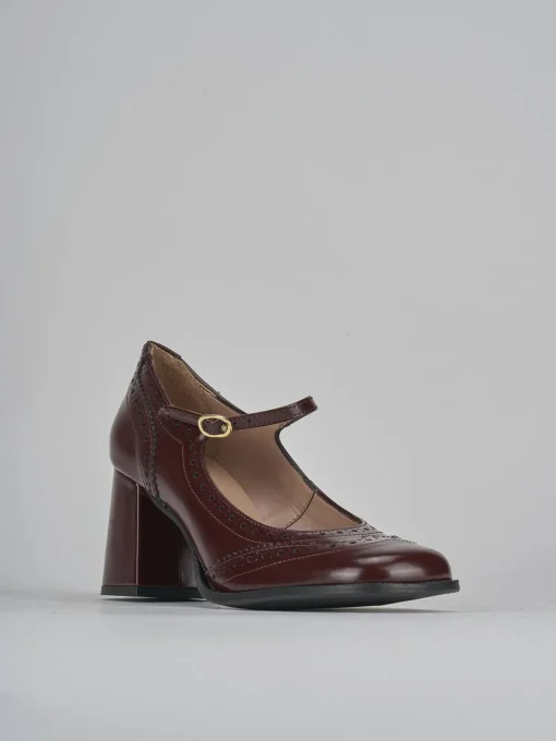 Décolleté e slingback tacco 8cm pelle bordo'