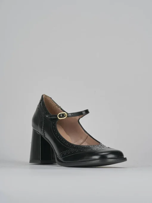 Décolleté e slingback tacco 8cm pelle nero