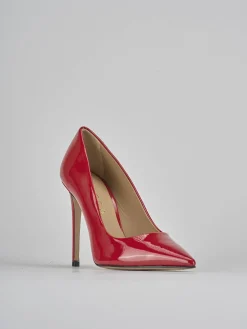 Décolleté e slingback tacco 10cm vernice rosso
