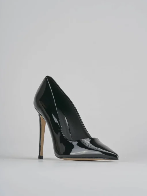 Décolleté e slingback tacco 10cm vernice nero