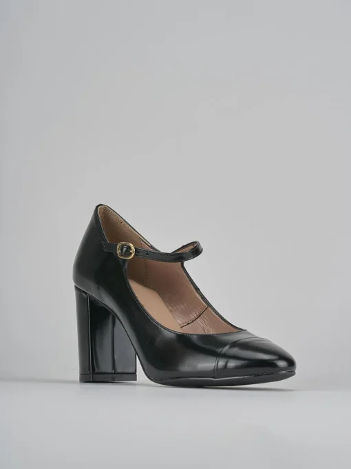Décolleté e slingback tacco 8cm pelle nero
