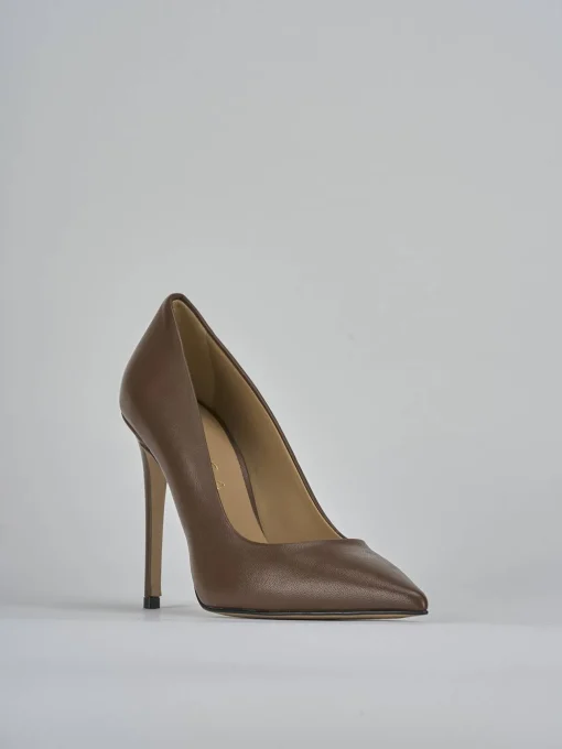 Décolleté e slingback tacco 10cm pelle testa