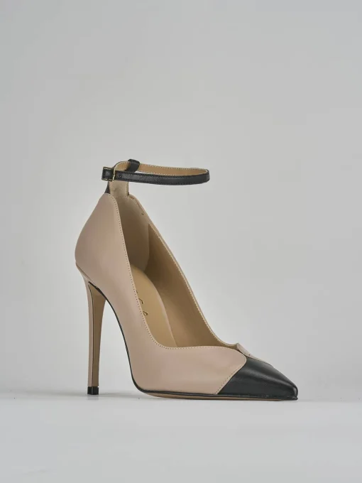 Décolleté e slingback tacco 11cm pelle nero